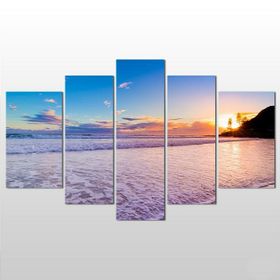 Technopa Kumsal Gün Batımı 122x70 cm Kanvas Tablo