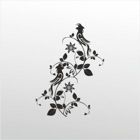 Technopa Kuş Deseni 160 cm Folyo Duvar Stickerı
