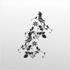 Technopa Kuş Deseni 40 cm Folyo Duvar Stickerı