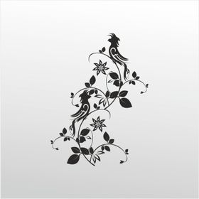 Technopa Kuş Deseni 60 cm Folyo Duvar Stickerı