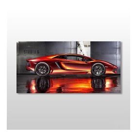 Technopa Lamborghini Kırmızı 60x30 cm Kanvas Tablo