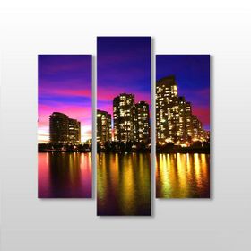 Technopa Lila Mor Gökyüzü 120x130 cm Kanvas Tablo