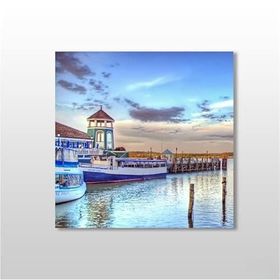 Technopa Liman ve Gemiler 150x150 cm Kanvas Tablo