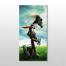 Technopa Maskeli Köpek 30x50 cm Kanvas Tablo
