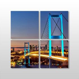 Technopa Mavi Yansıma Istanbul Köprü 60x60 cm Kanvas Tablo
