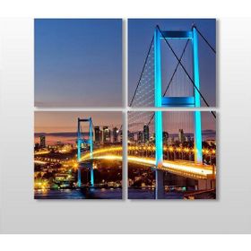 Technopa Mavi Yansıma Istanbul Köprü 90x90 cm Kanvas Tablo