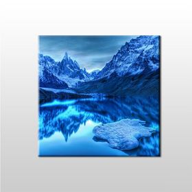 Technopa Mavi Yansıması 70x70 cm Kanvas Tablo