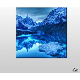 Technopa Mavi Yansıması 90x90 cm Kanvas Tablo