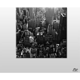 Technopa Metropol Kent Manzarası 30x30 cm Kanvas Tablo