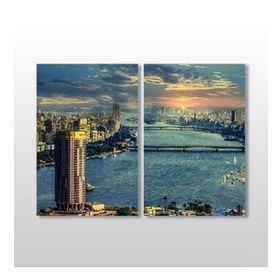 Technopa Miami Manzara 80x70 cm Kanvas Tablo