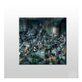 Technopa Minyatür Şehir 100x100 cm Kanvas Tablo