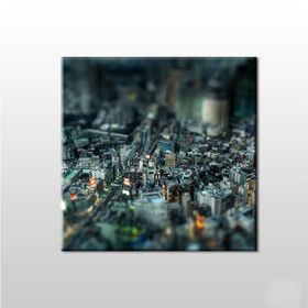 Technopa Minyatür Şehir 140x140 cm Kanvas Tablo