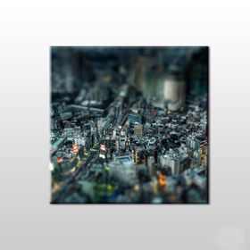 Technopa Minyatür Şehir 80x80 cm Kanvas Tablo