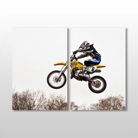 Technopa Motorcu 100x90 cm Kanvas Tablo