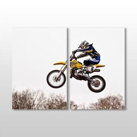 Technopa Motorcu 40x30 cm Kanvas Tablo