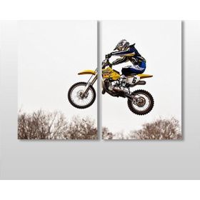 Technopa Motorcu 60x50 cm Kanvas Tablo