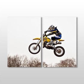 Technopa Motorcu 70x60 cm Kanvas Tablo