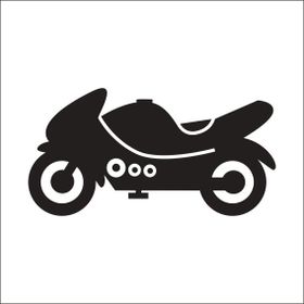 Technopa Motosiklet 100 cm Folyo Duvar Stickerı