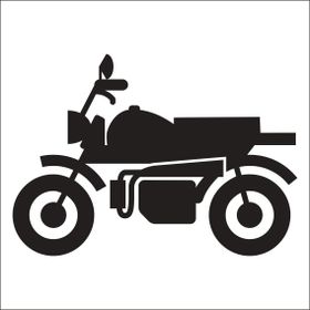 Technopa Motosiklet 100 cm Folyo Duvar Stickerı