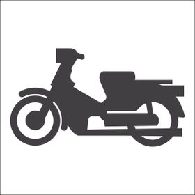 Technopa Motosiklet 30 cm Folyo Duvar Stickerı