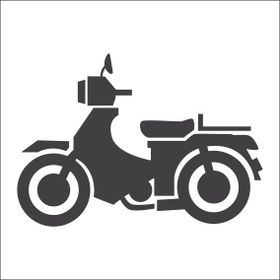 Technopa Motosiklet 30 cm Folyo Duvar Stickerı