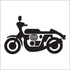 Technopa Motosiklet 70 cm Folyo Duvar Stickerı