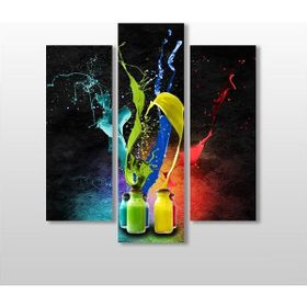 Technopa Naturel Boya Şişeleri 111x120 cm Kanvas Tablo