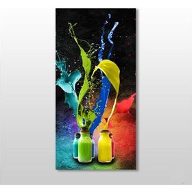 Technopa Naturel Boya Şişeleri 70x105 cm Kanvas Tablo