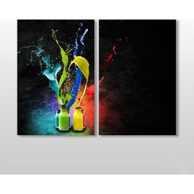 Technopa Naturel Boya Şişeleri 70x60 cm Kanvas Tablo