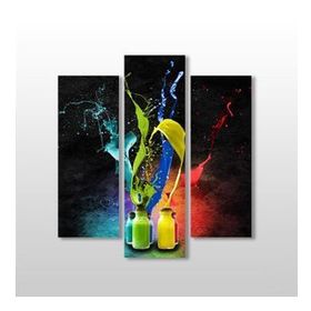 Technopa Naturel Boya Şişeleri 75x80 cm Kanvas Tablo