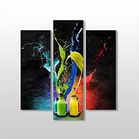 Technopa Naturel Boya Şişeleri 75x80 cm Kanvas Tablo