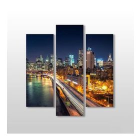 Technopa New York Manzara 75x80 cm Kanvas Tablo