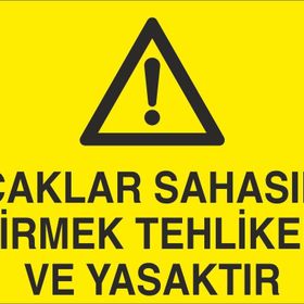 Technopa Ocaklar Sahasına Girmek Tehlikeli Ve Yasaktır Uyarı Levhası