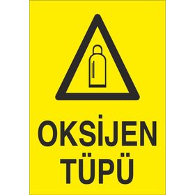 Technopa Oksijen Tüpü Uyarı Levhası