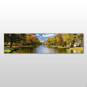 Technopa Orman ve Nehir 180x60 cm Kanvas Tablo