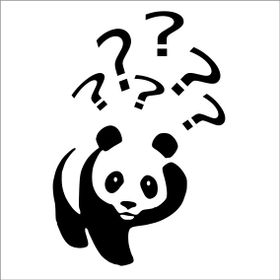 Technopa Panda 30 cm Folyo Duvar Stickerı