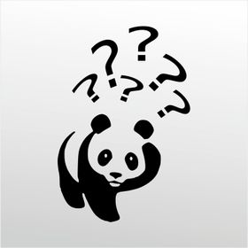 Technopa Panda 80 cm Folyo Duvar Stickerı