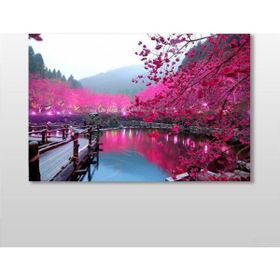 Technopa Pembe Erguvan 150x100 cm Kanvas Tablo