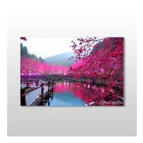 Technopa Pembe Erguvan 150x100 cm Kanvas Tablo