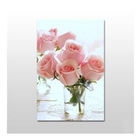 Technopa Pembe Gül 100X50 cm Kanvas Tablo