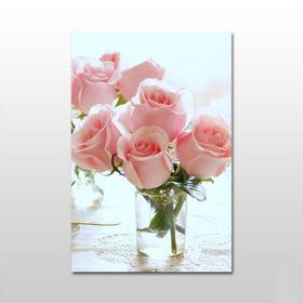 Technopa Pembe Gül 100X50 cm Kanvas Tablo