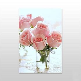 Technopa Pembe Gül 120X60 cm Kanvas Tablo