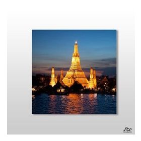 Technopa Piramit Gece 70x70 cm Kanvas Tablo