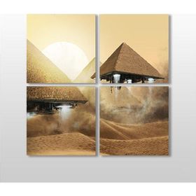 Technopa Piramitler 100x100 cm Kanvas Tablo
