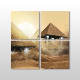 Technopa Piramitler 100x100 cm Kanvas Tablo
