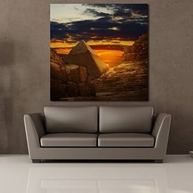 Technopa Piramitler 190x190 cm Kanvas Tablo