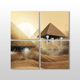 Technopa Piramitler 70x70 cm Kanvas Tablo
