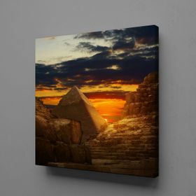 Technopa Piramitler 70x70 cm Kanvas Tablo
