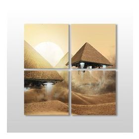 Technopa Piramitler 80x80 cm Kanvas Tablo