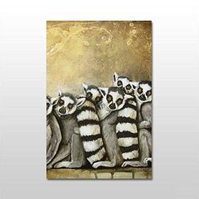 Technopa Rakun 100X50 cm Kanvas Tablo